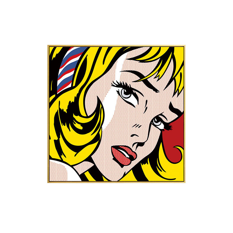 Marilyn Monroe Canvas Print Living Room Figure Drawing Wall Decor in Bright Color, Textured Clearhalo 'Arts' 'Canvas Art' 1782259