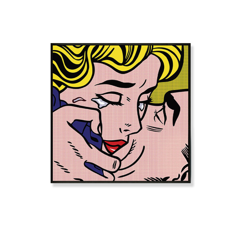 Marilyn Monroe Canvas Print Living Room Figure Drawing Wall Decor in Bright Color, Textured Clearhalo 'Arts' 'Canvas Art' 1782266