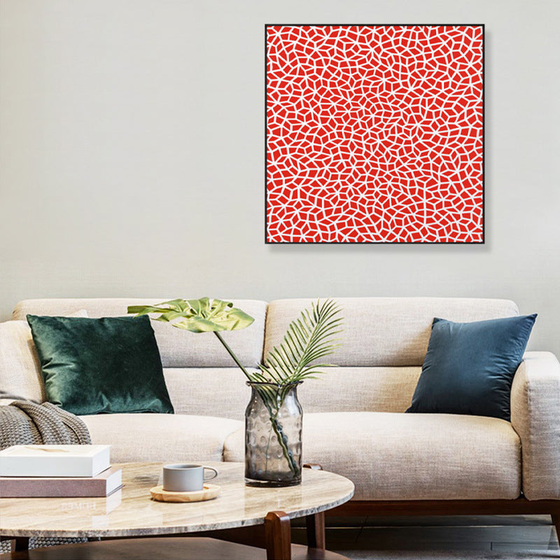 Pop Art Seamless Pattern Canvas Bright Color Illustration Geometric Wall Art Print Clearhalo 'Arts' 'Canvas Art' 1782293