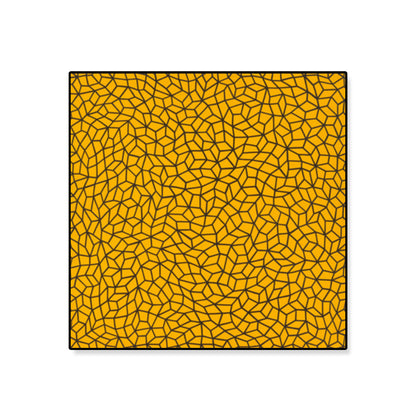 Pop Art Seamless Pattern Canvas Bright Color Illustration Geometric Wall Art Print Yellow Clearhalo 'Arts' 'Canvas Art' 1782299