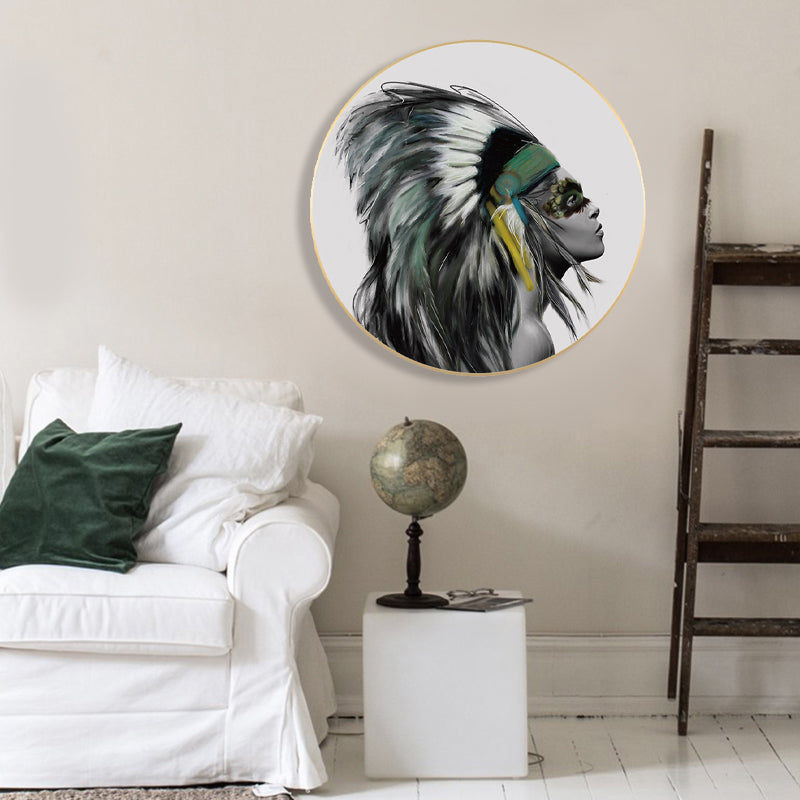 Photography Modern Canvas Art Chic Girl in Light Color, Multiple Sizes Available Grey Clearhalo 'Art Gallery' 'Canvas Art' 'Contemporary Art Gallery' 'Modern' Arts' 1782339