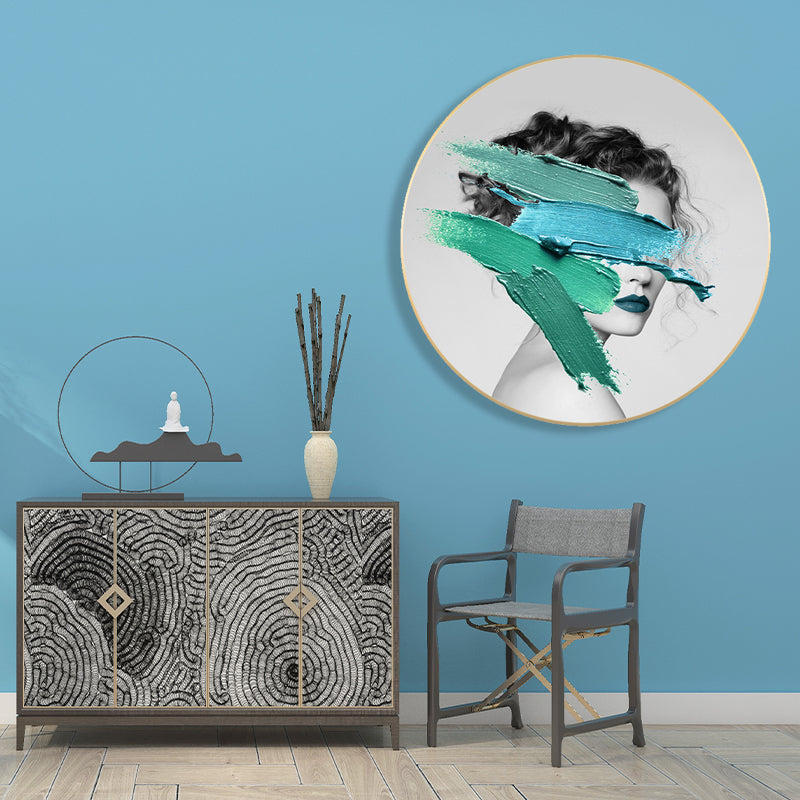 Photography Modern Canvas Art Chic Girl in Light Color, Multiple Sizes Available Green Clearhalo 'Art Gallery' 'Canvas Art' 'Contemporary Art Gallery' 'Modern' Arts' 1782347