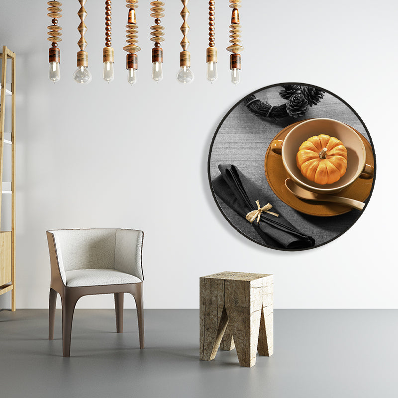 Tableware Wrapped Canvas for Kitchen Photography Wall Art Print, Multiple Sizes Options Dark Gray Clearhalo 'Art Gallery' 'Canvas Art' 'Contemporary Art Gallery' 'Modern' Arts' 1782383