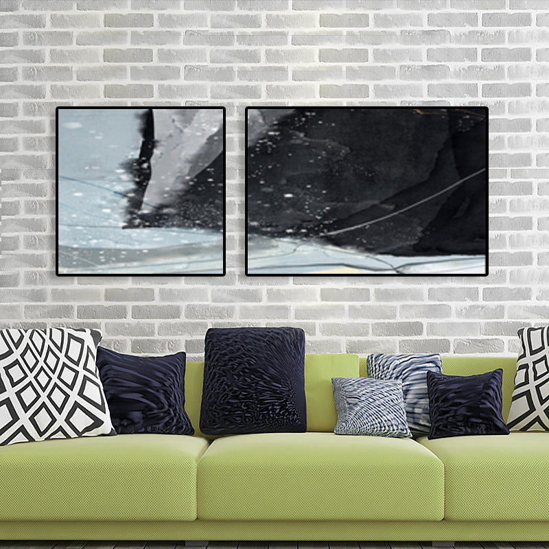 Pastel Abstract Canvas Wall Art Textured Contemporary Bedroom Wall Decor, Multiple Size Clearhalo 'Art Gallery' 'Canvas Art' 'Contemporary Art Gallery' 'Modern' Arts' 1782399