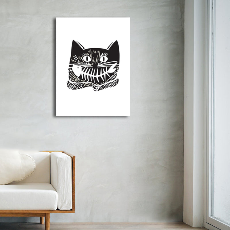 Cartoon Animal Canvas Wall Art Textured Kids Style Girls Room Wall Decor in Soft Color Clearhalo 'Art Gallery' 'Canvas Art' 'Kids' Arts' 1782439