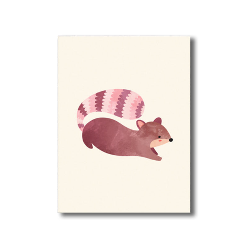 Illustration Print Small Animal Canvas Light Color Children's Art Wall Decor for Sitting Room Clearhalo 'Art Gallery' 'Canvas Art' 'Kids' Arts' 1782463
