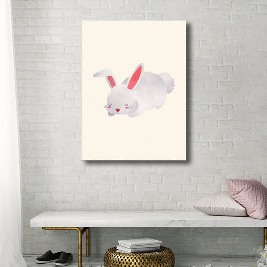 Illustration Print Small Animal Canvas Light Color Children's Art Wall Decor for Sitting Room Clearhalo 'Art Gallery' 'Canvas Art' 'Kids' Arts' 1782468
