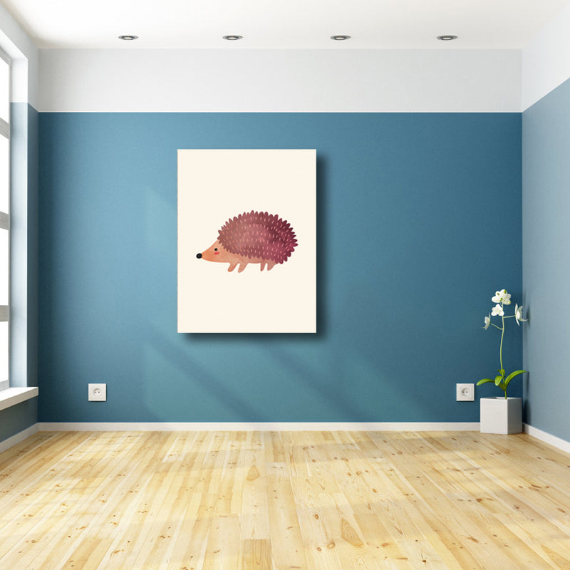 Illustration Print Small Animal Canvas Light Color Children's Art Wall Decor for Sitting Room Clearhalo 'Art Gallery' 'Canvas Art' 'Kids' Arts' 1782473