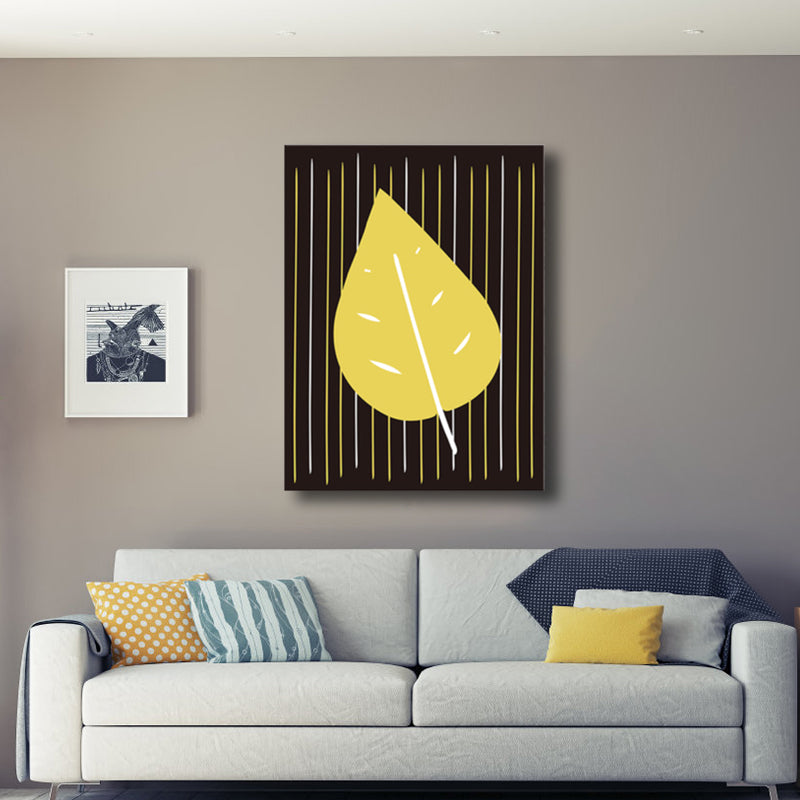 Dark Color Kids Style Painting Botanical Print Wrapped Canvas for Girls Bedroom Clearhalo 'Art Gallery' 'Canvas Art' 'Kids' Arts' 1782511