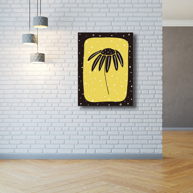 Dark Color Kids Style Painting Botanical Print Wrapped Canvas for Girls Bedroom Clearhalo 'Art Gallery' 'Canvas Art' 'Kids' Arts' 1782518