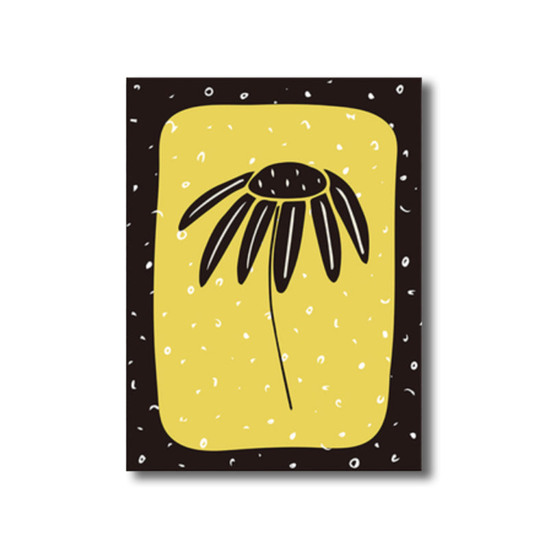 Dark Color Kids Style Painting Botanical Print Wrapped Canvas for Girls Bedroom Clearhalo 'Art Gallery' 'Canvas Art' 'Kids' Arts' 1782520