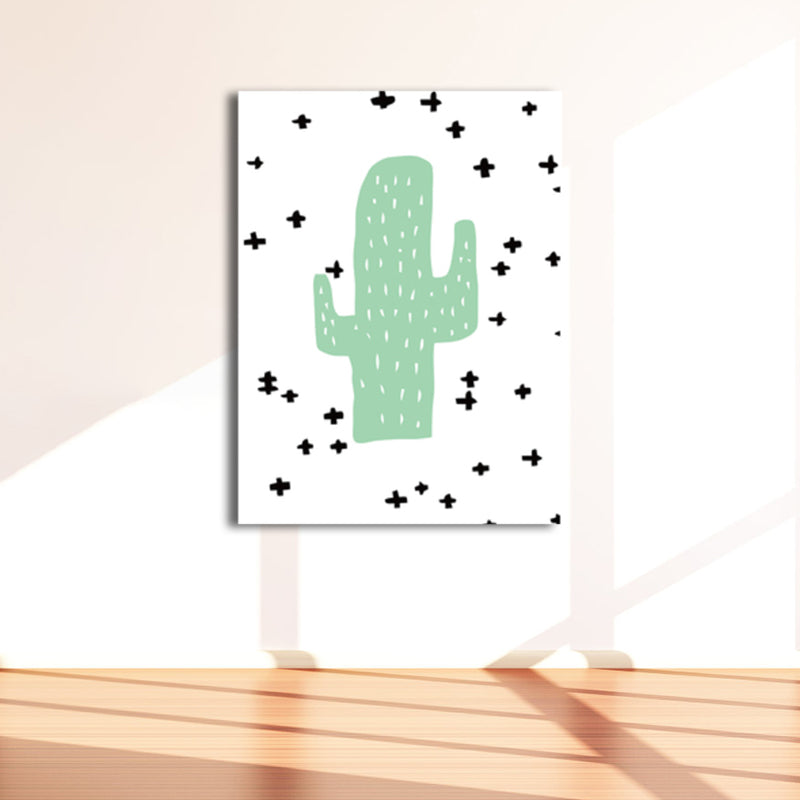 Bonsai Canvas Wall Art Nordic Textured Bedroom Painting in Pastel Color, Multiple Sizes Clearhalo 'Arts' 'Canvas Art' 1782522