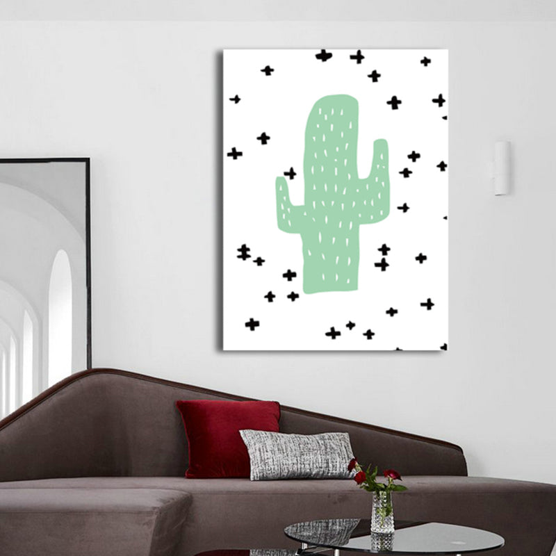 Bonsai Canvas Wall Art Nordic Textured Bedroom Painting in Pastel Color, Multiple Sizes Clearhalo 'Arts' 'Canvas Art' 1782523