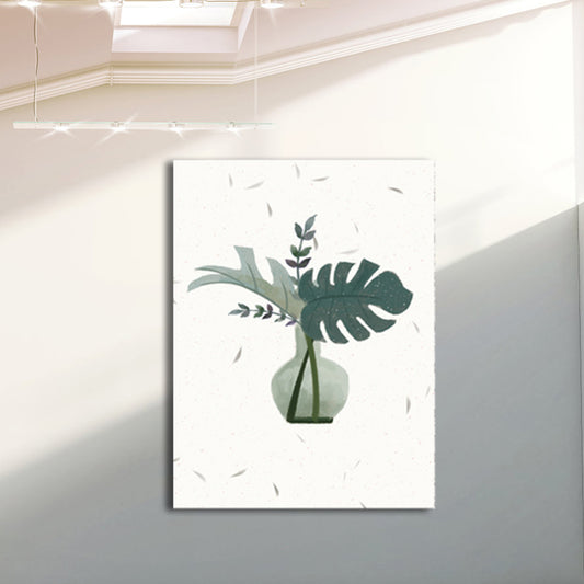 Botanical Arrangement Canvas Nordic Style Textured Wall Decor in Soft Color for Home Clearhalo 'Arts' 'Canvas Art' 1782577