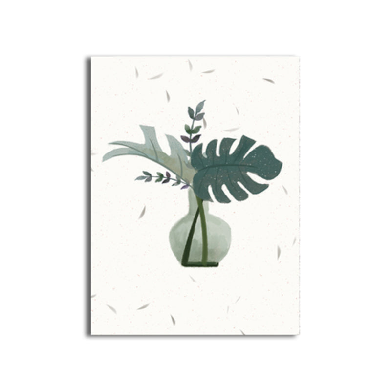 Botanical Arrangement Canvas Nordic Style Textured Wall Decor in Soft Color for Home Clearhalo 'Arts' 'Canvas Art' 1782578