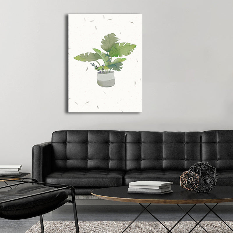 Botanical Arrangement Canvas Nordic Style Textured Wall Decor in Soft Color for Home Clearhalo 'Arts' 'Canvas Art' 1782583