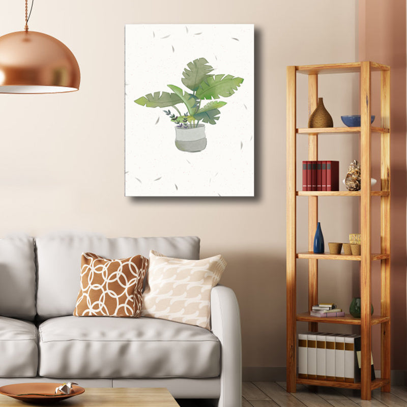 Botanical Arrangement Canvas Nordic Style Textured Wall Decor in Soft Color for Home Clearhalo 'Arts' 'Canvas Art' 1782584