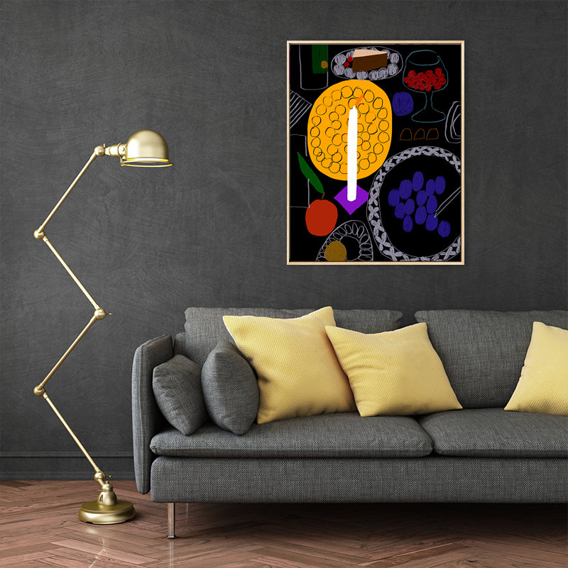 Pastel Color Nordic Style Canvas Print Foods and Drinks Wall Art Decor for Kitchen Clearhalo 'Arts' 'Canvas Art' 1782624