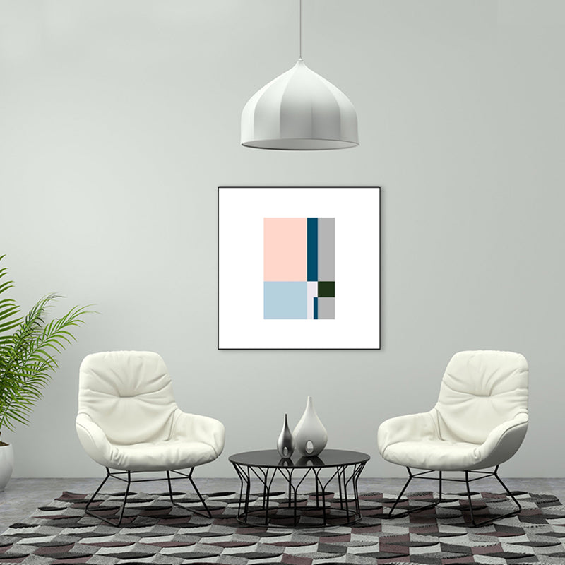 Textured Pastel Color Canvas Minimalism Illustration Geometric Wall Art for Home Clearhalo 'Art Gallery' 'Canvas Art' 'Contemporary Art Gallery' 'Modern' Arts' 1782636