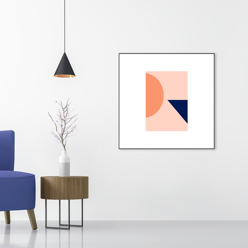 Textured Pastel Color Canvas Minimalism Illustration Geometric Wall Art for Home Clearhalo 'Art Gallery' 'Canvas Art' 'Contemporary Art Gallery' 'Modern' Arts' 1782642