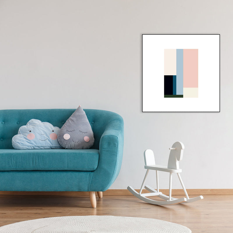 Textured Pastel Color Canvas Minimalism Illustration Geometric Wall Art for Home Clearhalo 'Art Gallery' 'Canvas Art' 'Contemporary Art Gallery' 'Modern' Arts' 1782645