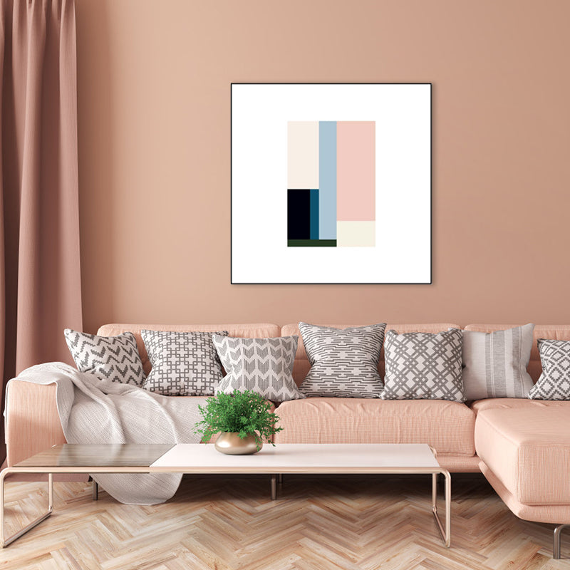 Textured Pastel Color Canvas Minimalism Illustration Geometric Wall Art for Home Clearhalo 'Art Gallery' 'Canvas Art' 'Contemporary Art Gallery' 'Modern' Arts' 1782646