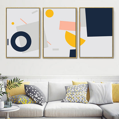 Multi-Piece Geometric Wall Art Canvas Print Modern Wall Decor for House Interior Grey Clearhalo 'Art Gallery' 'Canvas Art' 'Contemporary Art Gallery' 'Modern' Arts' 1782648