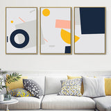 Multi-Piece Geometric Wall Art Canvas Print Modern Wall Decor for House Interior Grey Clearhalo 'Art Gallery' 'Canvas Art' 'Contemporary Art Gallery' 'Modern' Arts' 1782648