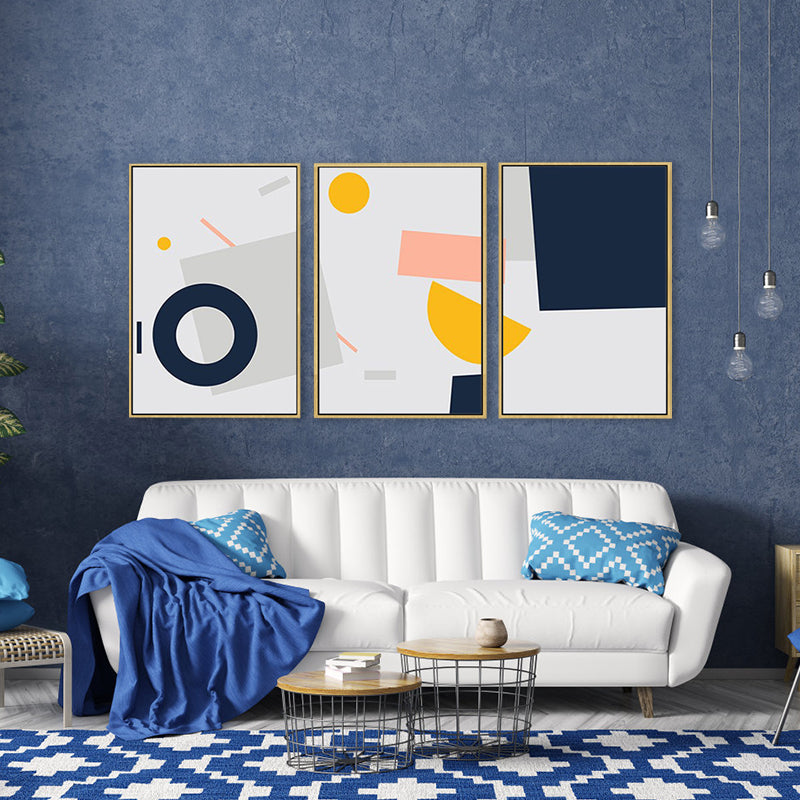 Multi-Piece Geometric Wall Art Canvas Print Modern Wall Decor for House Interior Clearhalo 'Art Gallery' 'Canvas Art' 'Contemporary Art Gallery' 'Modern' Arts' 1782649
