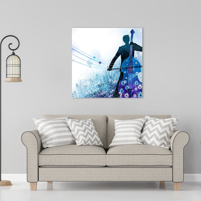 Kids Style Music Show Canvas Pastel Color Textured Wall Art Print for Living Room Blue Clearhalo 'Art Gallery' 'Canvas Art' 'Kids' Arts' 1782699