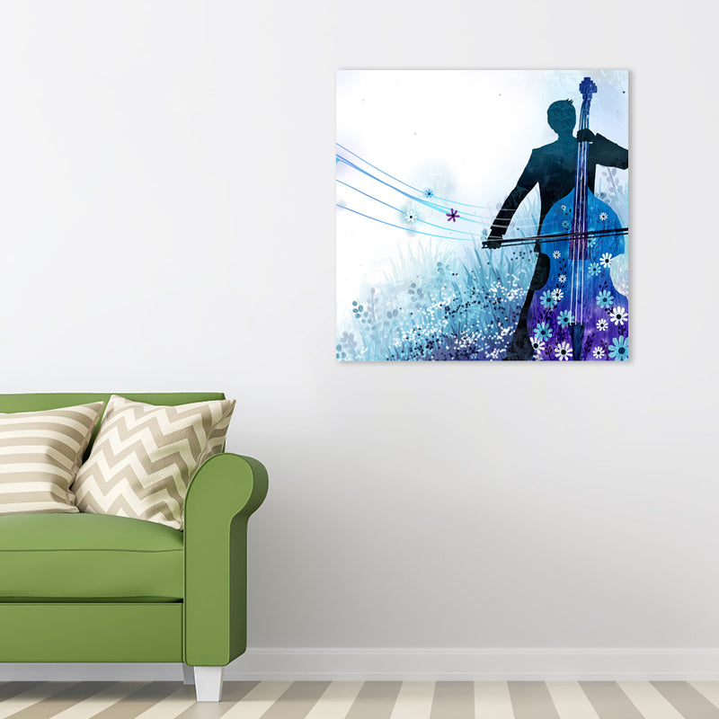 Kids Style Music Show Canvas Pastel Color Textured Wall Art Print for Living Room Clearhalo 'Art Gallery' 'Canvas Art' 'Kids' Arts' 1782700