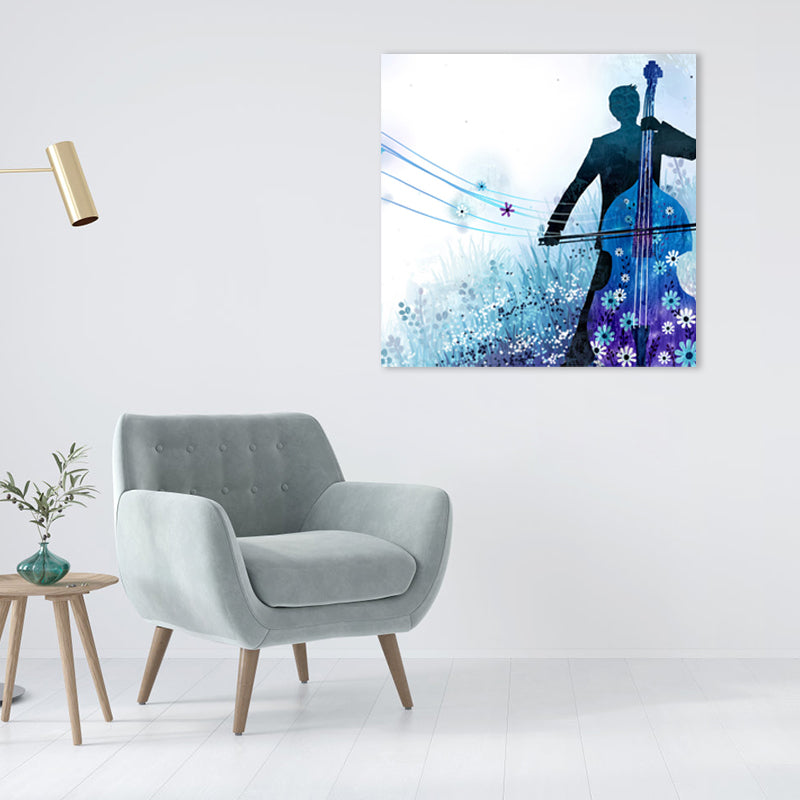 Kids Style Music Show Canvas Pastel Color Textured Wall Art Print for Living Room Clearhalo 'Art Gallery' 'Canvas Art' 'Kids' Arts' 1782701