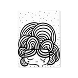 Little Girl Wrapped Canvas Black on White Kids Style Wall Art Print for Sitting Room Clearhalo 'Art Gallery' 'Canvas Art' 'Kids' Arts' 1782706