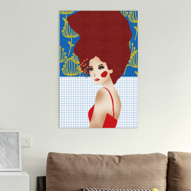 Fashion Canvas Art Bedroom Drawing Print Gypsy Girl Wall Decor, Textured Surface Clearhalo 'Arts' 'Canvas Art' 1782725