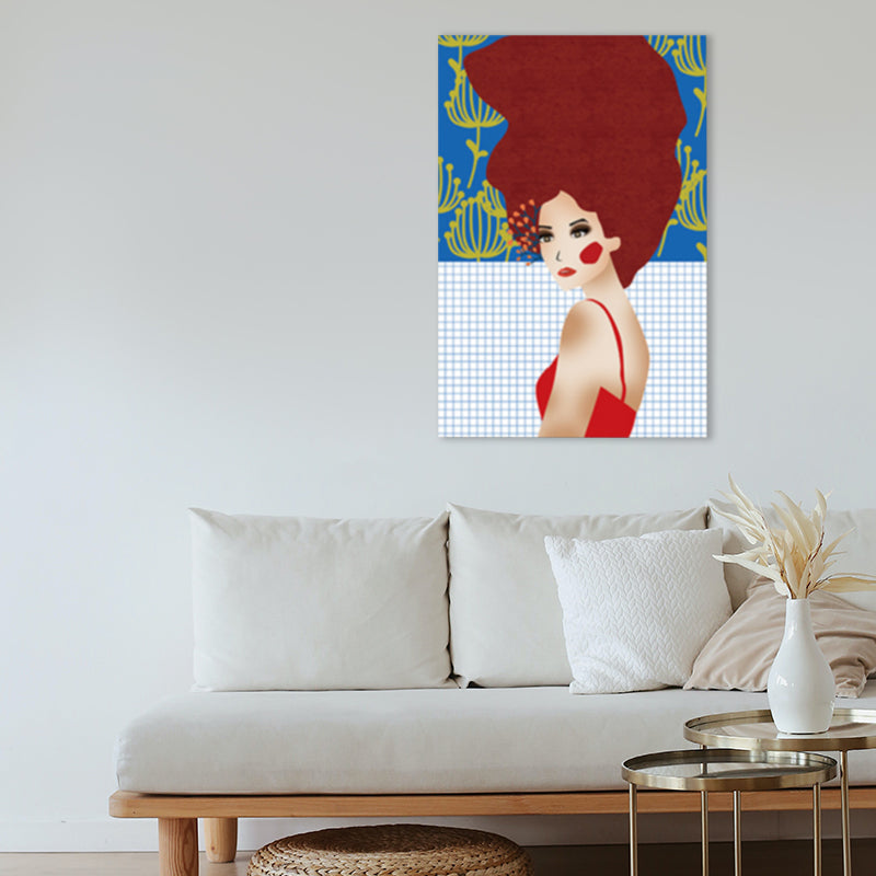 Fashion Canvas Art Bedroom Drawing Print Gypsy Girl Wall Decor, Textured Surface Clearhalo 'Arts' 'Canvas Art' 1782726