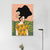 Lienzo de moda dormitorio de arte dibujo decoración de pared de niña gitana impresa, superficie texturizada