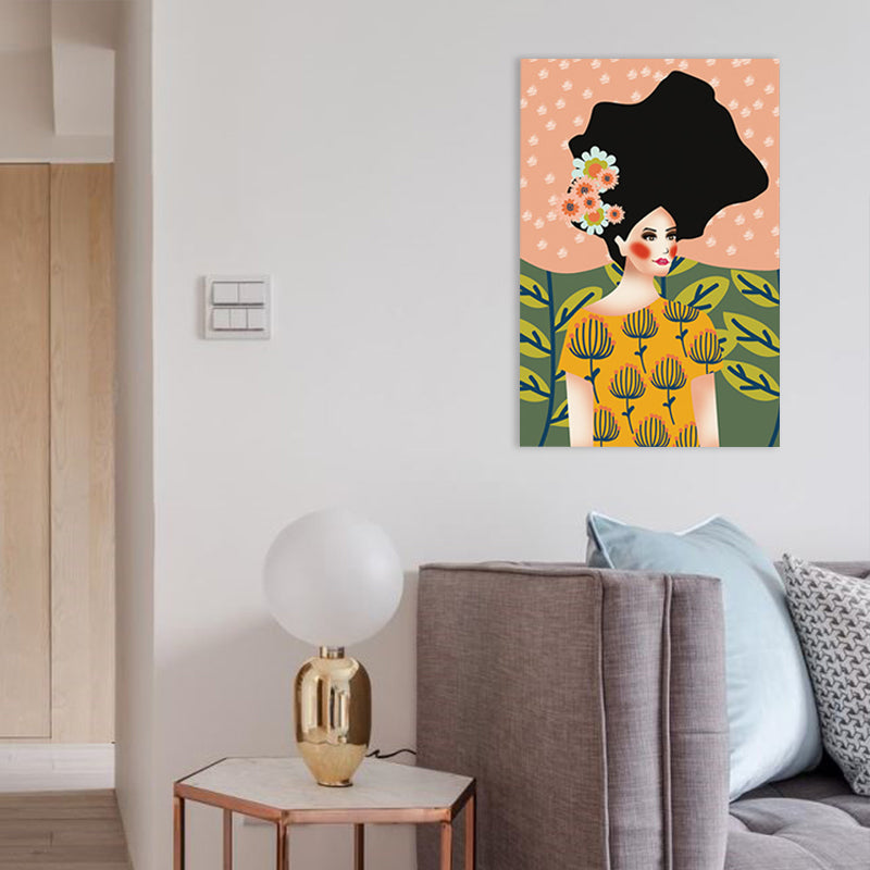 Fashion Canvas Art Bedroom Drawing Print Gypsy Girl Wall Decor, Textured Surface Clearhalo 'Arts' 'Canvas Art' 1782730