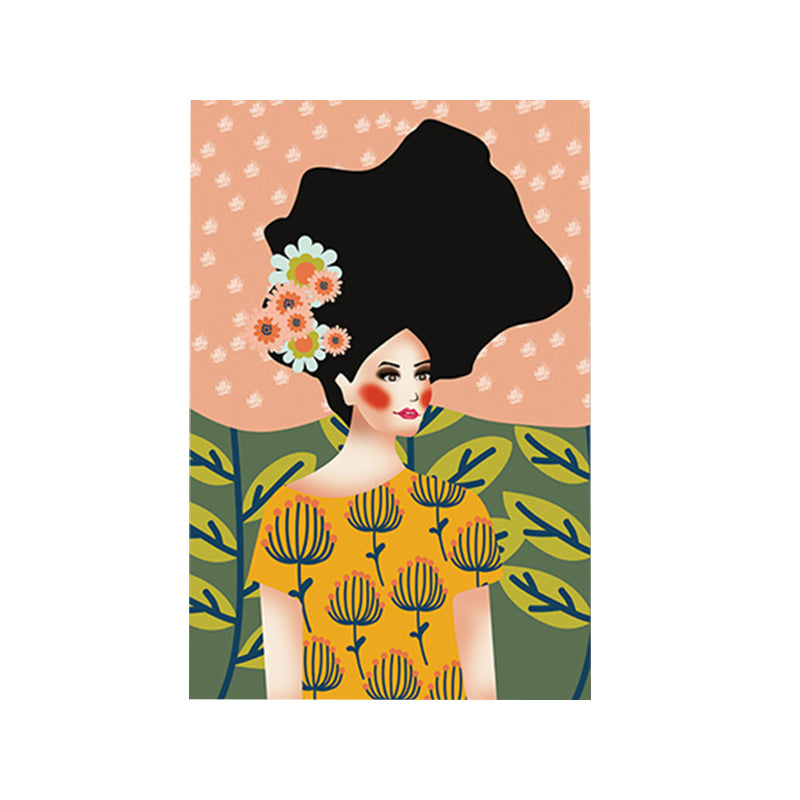 Fashion Canvas Art Bedroom Drawing Print Gypsy Girl Wall Decor, Textured Surface Clearhalo 'Arts' 'Canvas Art' 1782731