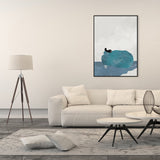 Nordic Fashion Woman Canvas Print Soft Color Textured Wall Art Decor for Bedroom Clearhalo 'Arts' 'Canvas Art' 1782747