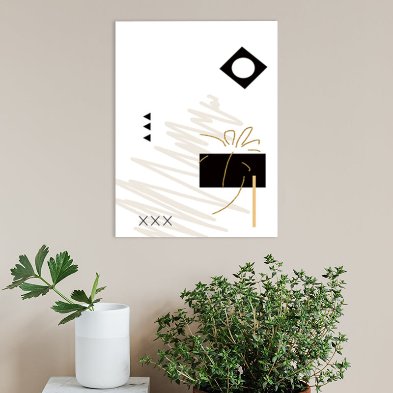 Light Color Abstract Pattern Canvas Art Textured Wall Decor for Dining Room, Multiple Size Dark Beige Clearhalo 'Arts' 'Canvas Art' 1782779