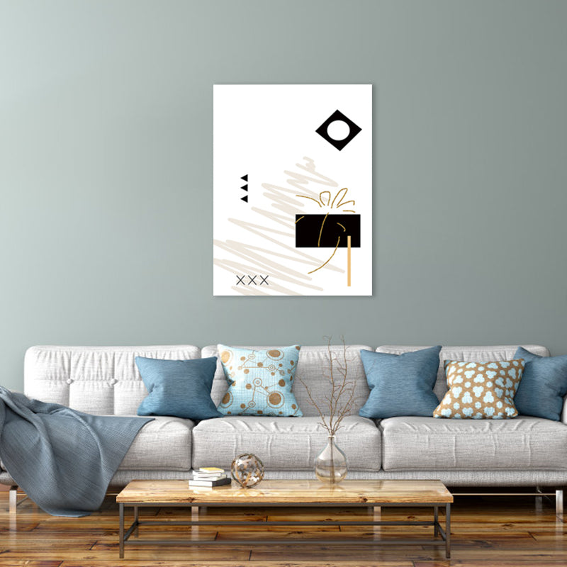 Light Color Abstract Pattern Canvas Art Textured Wall Decor for Dining Room, Multiple Size Clearhalo 'Arts' 'Canvas Art' 1782781