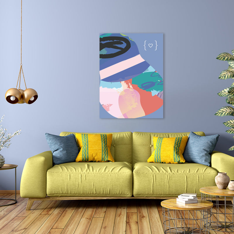 Neuartige Muster Wand DCOR Wohnzimmer abstrakter Leinwand Druck in lila zur Dekoration