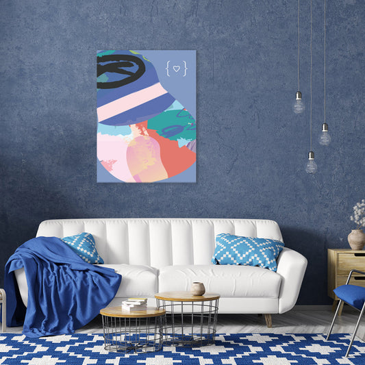 Pattern wall dcor soggiorno in tela astratta stampa in viola per la decorazione