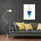Scandinavian Triangle Graphic Canvas Soft Color Geometry Wall Decor for Bedroom, Textured Clearhalo 'Arts' 'Canvas Art' 1782903