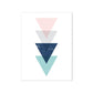 Scandinavian Triangle Graphic Canvas Soft Color Geometry Wall Decor for Bedroom, Textured Clearhalo 'Arts' 'Canvas Art' 1782905