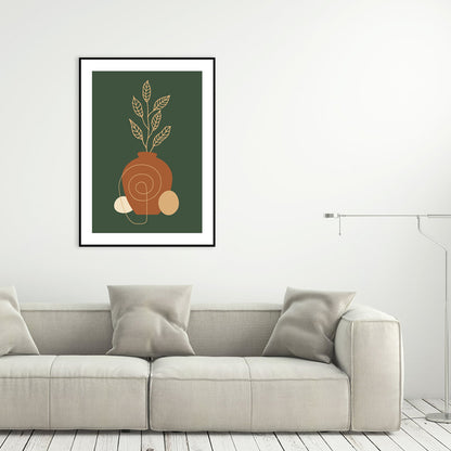Dark Color Pot Plant Canvas Print Textured Wall Art Decor for Room, Multiple Sizes Green Clearhalo 'Arts' 'Canvas Art' 1782935