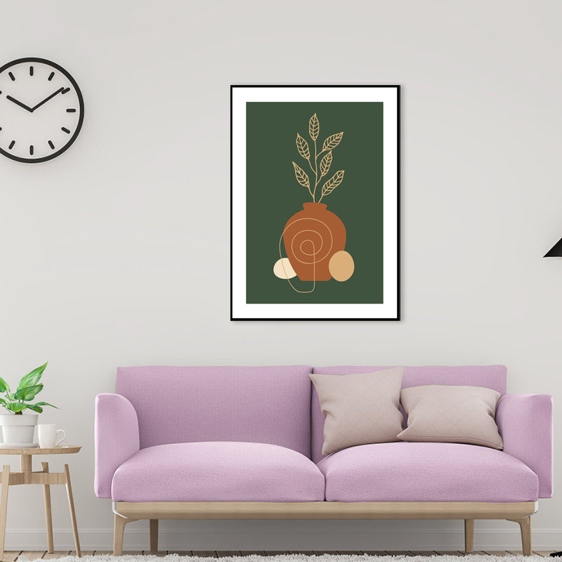 Dark Color Pot Plant Canvas Print Textured Wall Art Decor for Room, Multiple Sizes Clearhalo 'Arts' 'Canvas Art' 1782936