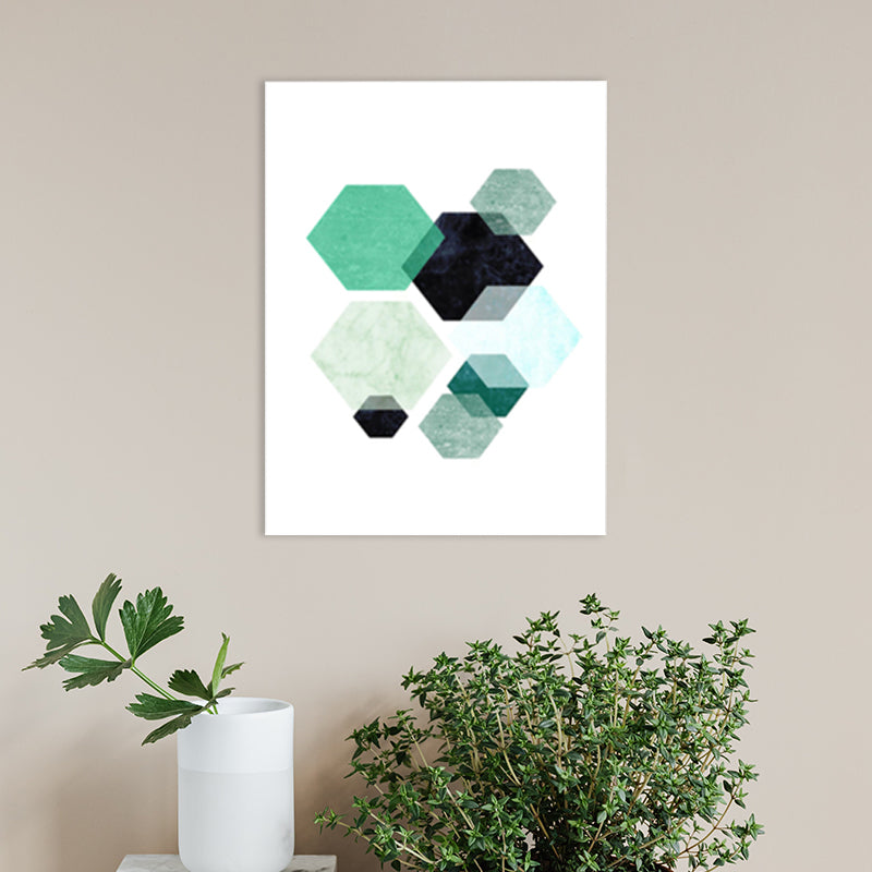 Light Color Lapped Graphic Canvas Art Textured Nordic Room Wall Decor, Multiple Sizes Black Clearhalo 'Arts' 'Canvas Art' 1782960