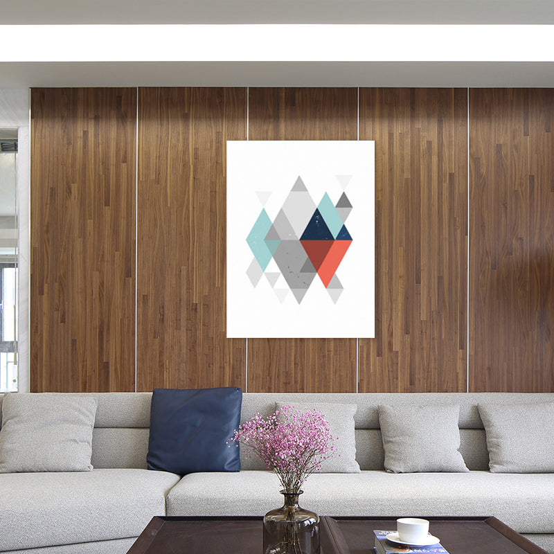 Light Color Lapped Graphic Canvas Art Textured Nordic Room Wall Decor, Multiple Sizes Grey Clearhalo 'Arts' 'Canvas Art' 1782964