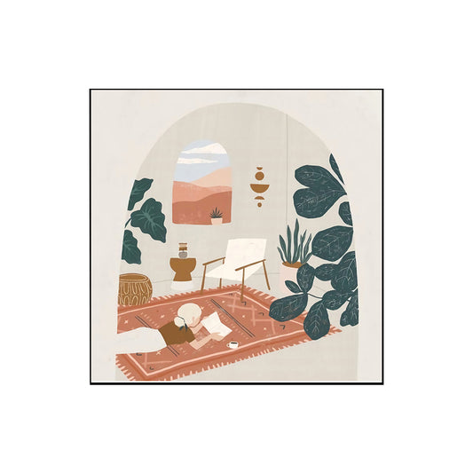 Girls Leisure Life Print Canvas Pastel Color Nordic Wall Art Decor for Living Room Clearhalo 'Arts' 'Canvas Art' 1782978